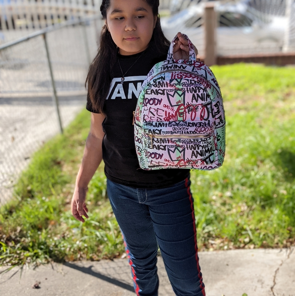 Graffiti Style Mini Backpack